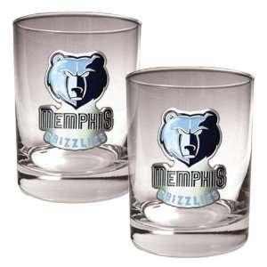  Memphis Grizzlies Rock Glass Set of Two