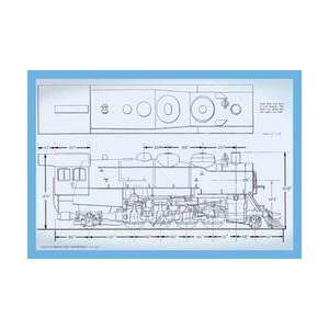  Sante Fe Mikado Type Locomotive 12x18 Giclee on canvas 