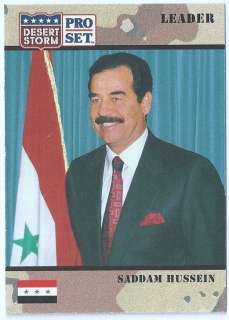 Saddam Hussein Desert Storm 1991 Pro Set Card  