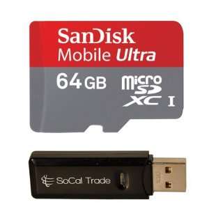  SanDisk 64GB Mobile Ultra MicroSDXC UHS 1 30MB/s Memory 