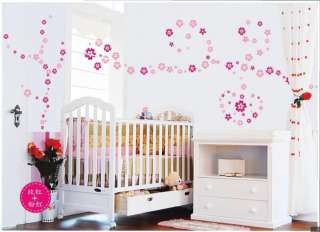 108 Flowers Removable Wall Vinyl Decal Art DIY Home Decor Wall 