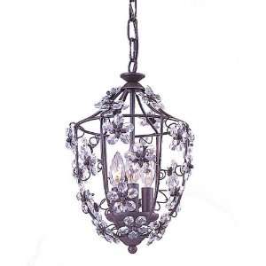 Abbie Collection 3 Light 16 Crystal Ceiling Mount or Hanging Pendant 