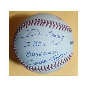  Pete Rose Autographed/Hand Signed MLB Baseball w/Sorry I 