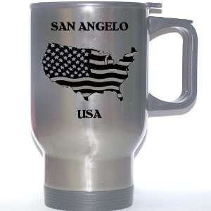  US Flag   San Angelo, Texas (TX) Stainless Steel Mug 