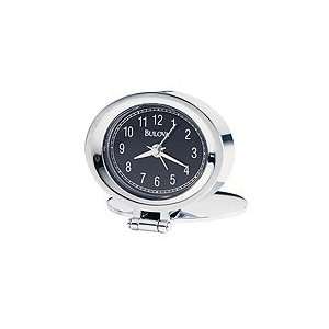  Bulova Chrome Adamo 2 3/4 Wide Clock