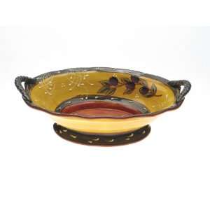  Certified International French Olives Oval Serving Bowl 