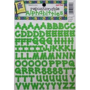 Provo Craft Repositional Alphabitties Green Letters & Numbers