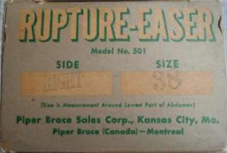 Vintage 1950s Rupture Easer medical device in box  