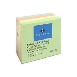 400 SH/PD, Pastel Colors   Sold as 1 EA   Convenient Memo Cube Sticky 