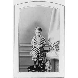  Alfred Bean,standing on a chair,when he was a small boy 