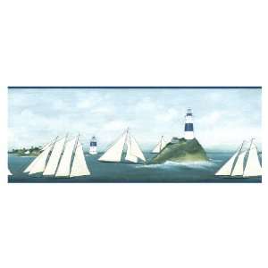  IMPERIAL Sailboats Wallpaper Border CB089243B Baby
