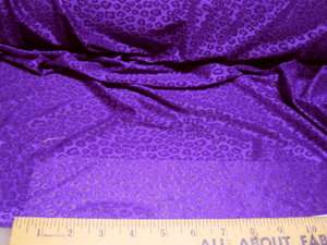 Fabric Stretch Mesh Lace Royal Purple Leopard Burnout LC603  