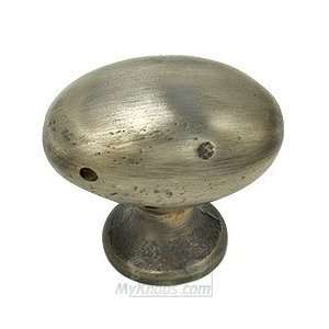 Rustic revival bronze knobs 1 1/2 oval knob in silver pewter rustic b