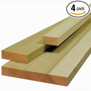 Nucasa POP1X4 8 S4S 1 Inch by 4 Flat Stock Unfinished Lumber, Poplar 