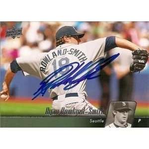  Ryan Rowland Smith Signed Seattle Mariners 2010 UD Card 
