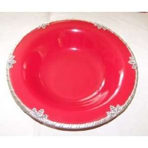  Arthur Court Designs Holly Rimmed 12.5 Bowl   Red 