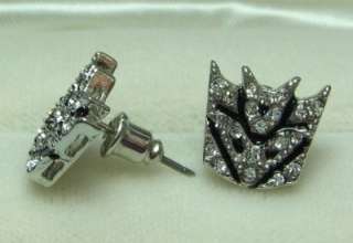 NEW Gold Plated TRANSFORMERS DECEPTICON AUTOBOTS EARRINGS SET  