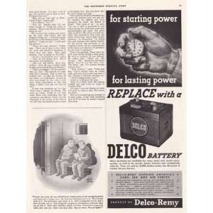 Delco Battery War Effort 1942 Original Vintage Advertisment