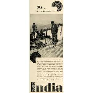  1934 Ad Delhi House India Rail Himalayan Skiing Travel 