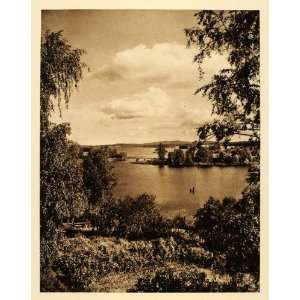  1932 Lake Soedra Dellen Delsbo Sweden Landscape   Original 