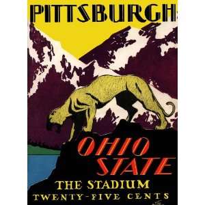  1930 Ohio State Buckeyes vs. Pittsburgh Panthers 36 x 48 