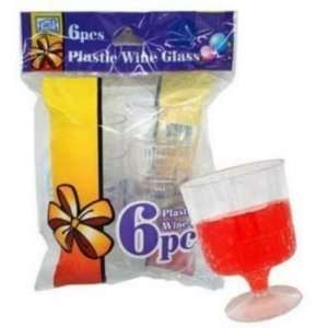  Wine Glass, Plastic 6Pc Clear Only Case Pack 24   893664 