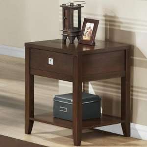  Baxton Studio New Jersey Wood Modern End Table, Brown 