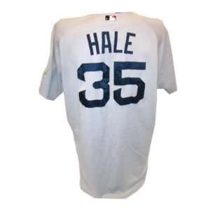 DeMarlo Hale #35 Red Sox 2010 Game Worn Grey Cool Base Jersey (52 