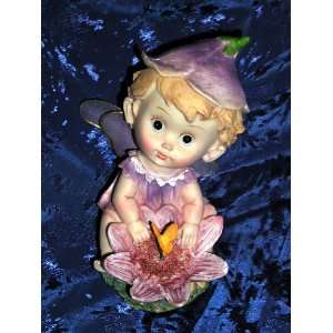  BABY FACE RESIN FLOWER PIXIE GARDEN FAIRY With Colorful 