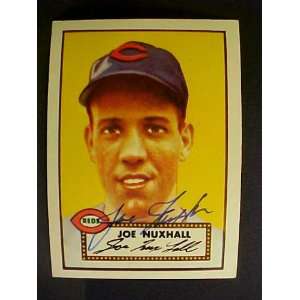 Joe Nuxhall Cincinnati Reds #406 1952 Topps Reprints Signed Baseball 
