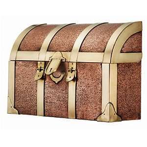   Wall Mounted Copper and Brass Steamer Trunk Mailbox 