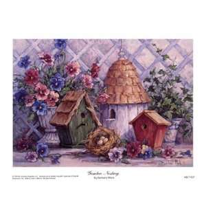   Garden Nesting Finest LAMINATED Print Barbara Mock 8x6
