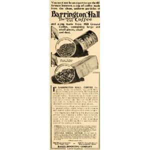  1908 Ad Baker Imports Barrington Hall Steel Cut Coffee 