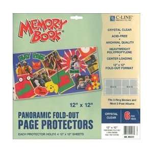  C Line Memory Book Panoramic Fold Out Page Protectors 12 