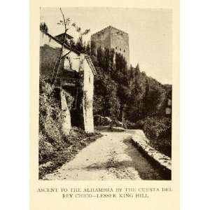 1907 Print Ascent Alhambra Cuesta Del Rey Chico Lesser 