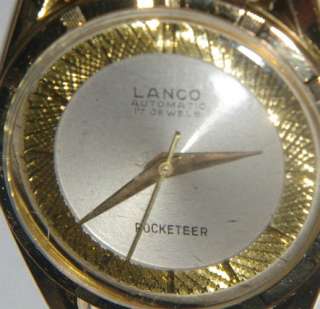 Vintage Mid Century Retro Lanco Rocketeer Rocket Ship Mens Wristwatch 