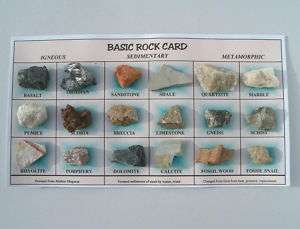 Basic Rock Collection Card  