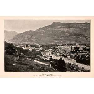  1899 Print Rovereto Northern Italy Vallagarina Valley 