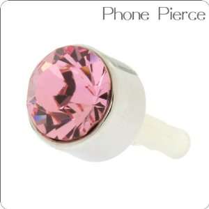  Phone Pierce Earphone Jack Accessory with Swarovski Crystal (Round 