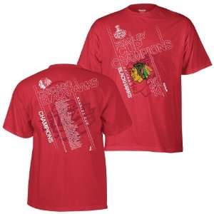   Blackhawks 2010 Stanley Cup Champions Roster Tshirt