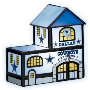  Dallas Cowboys Lit Stained Glass Fire Station Sports 