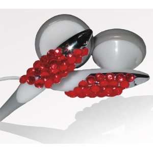   Rolls Retractable  / iPod Earbuds in Jeweled Red 