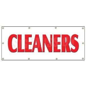 36x96 CLEANERS BANNER SIGN laundry dry cleaning signs shirts pressed 