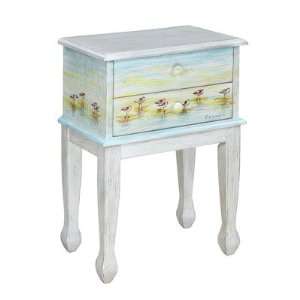  Shoreline Distressed Betsys Sandpipers End Table