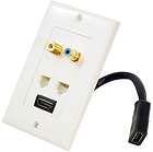 hdmi rj11 rj45 coaxial rca wallplate w back bu expedited