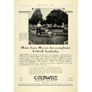  1929 Ad Coldwell L Twin Power Push Lawn Mower Landscaping 