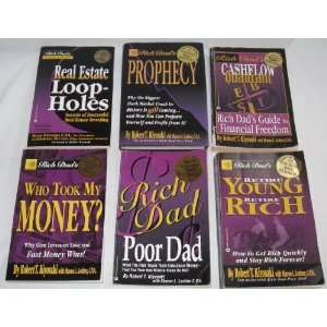  Set of 6 Rich Dad, Poor Dad Paperback Investing Books 