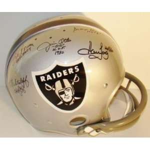 Raiders HOFERS 5 Signed RK Proline Helmet JSA BLANDA   Autographed NFL 