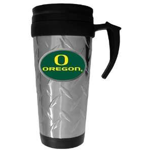   Ducks NCAA Team Logo Diamond Plate Travel Mug