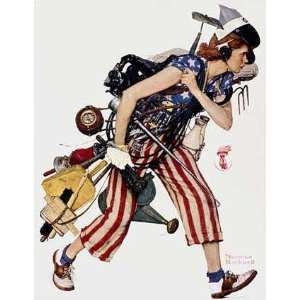  Rosie to the Rescue by Norman Rockwell 23.13X30.00. Art 